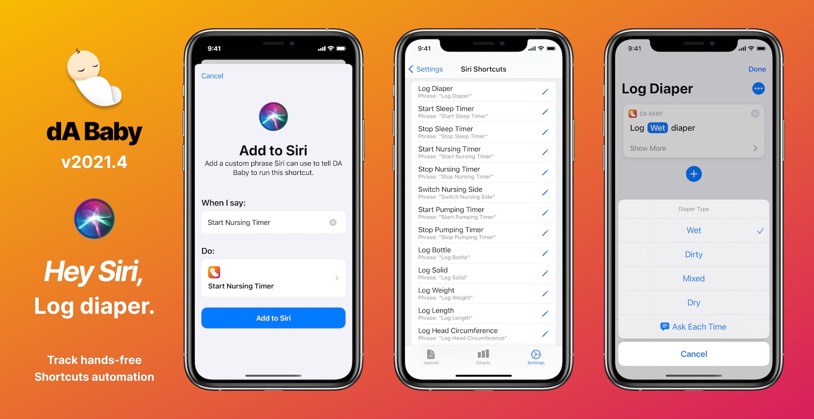 DA Baby v2021.4 adds Siri Shortcuts support