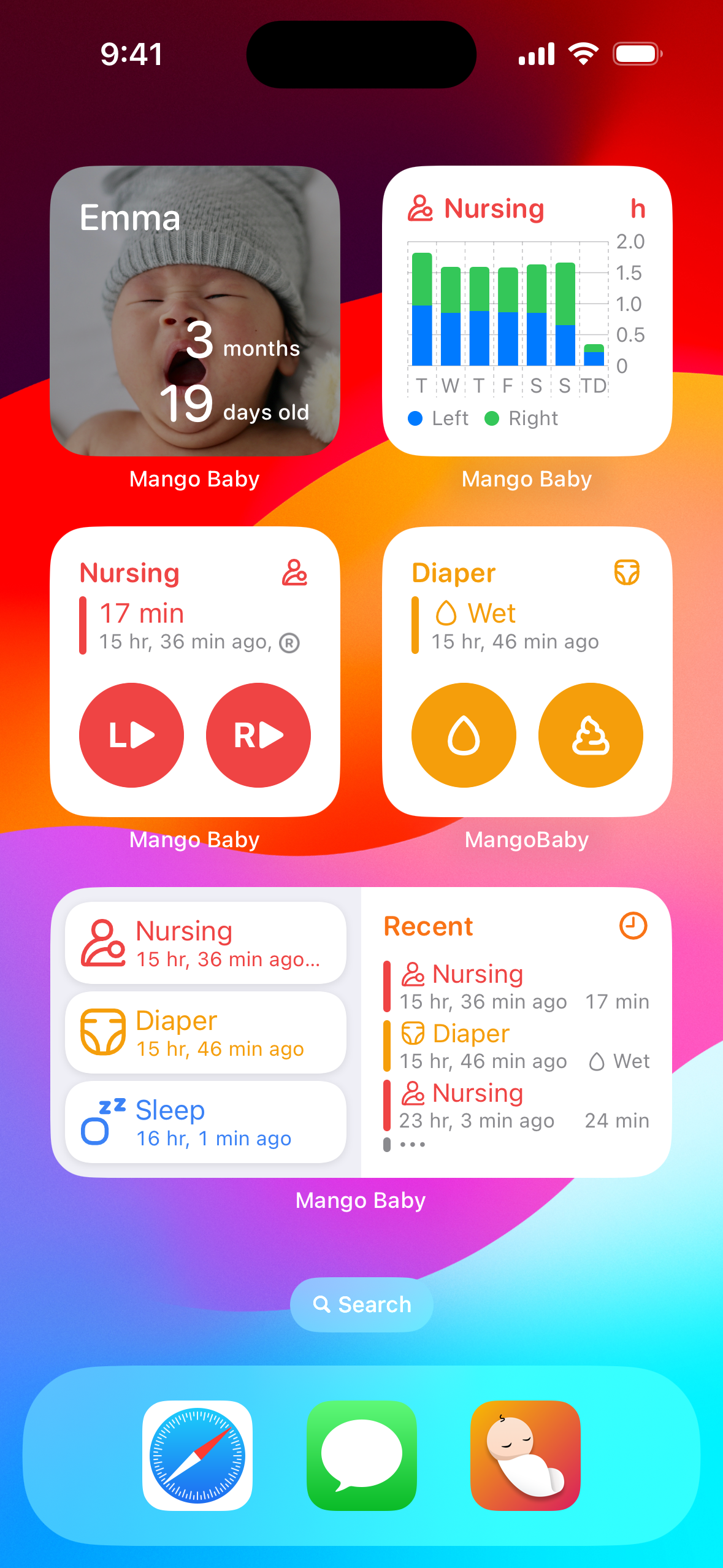 Mango Baby Widgets Screenshot